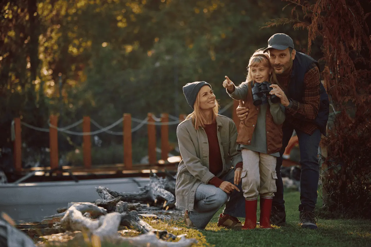 happy family enjoying in the Poconos