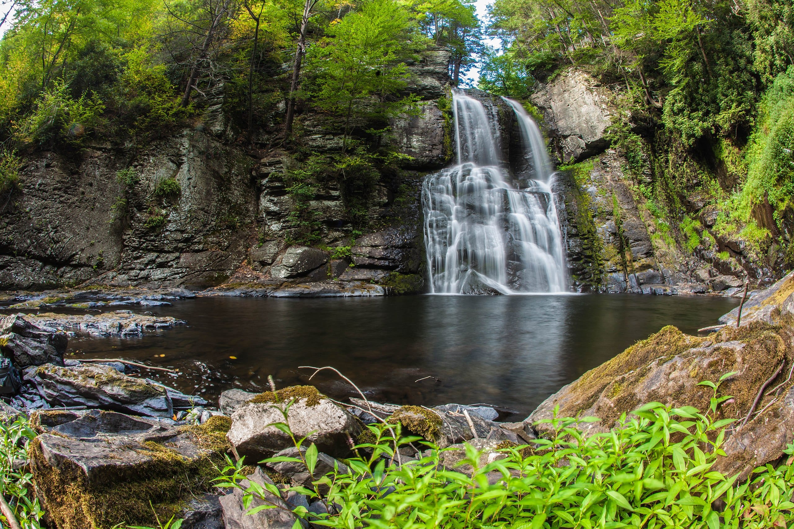 Beautiful scenery of Bushkill Falls