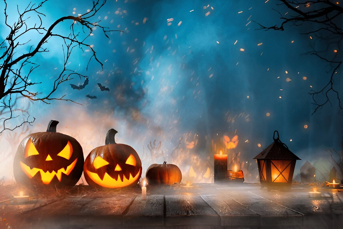 A beautiful decoration of haloween pumpkins for Jack-O’-Lantern Festival in the Poconos