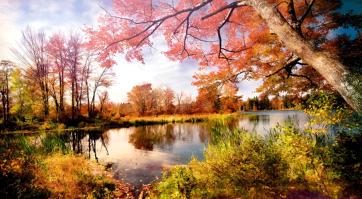 beautiful scenery of lake Wallenpaupack in Poconos