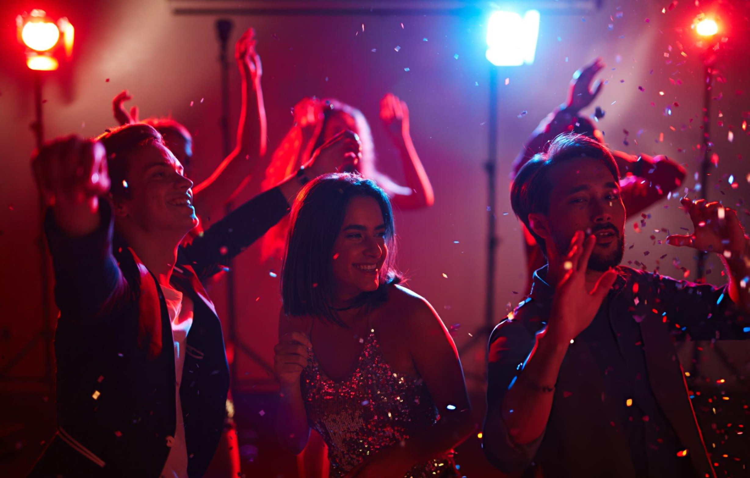 A group of youngsters enjoying their prom afterparty in a private rental