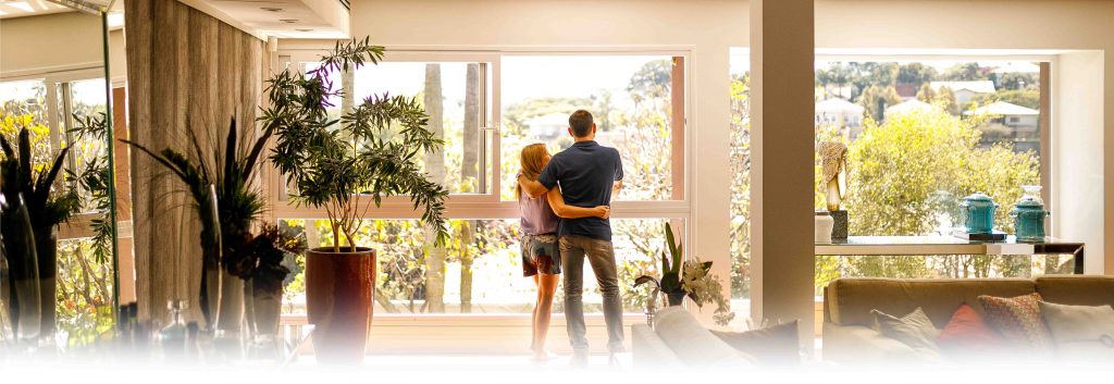 couple enjoying views from a vacation home